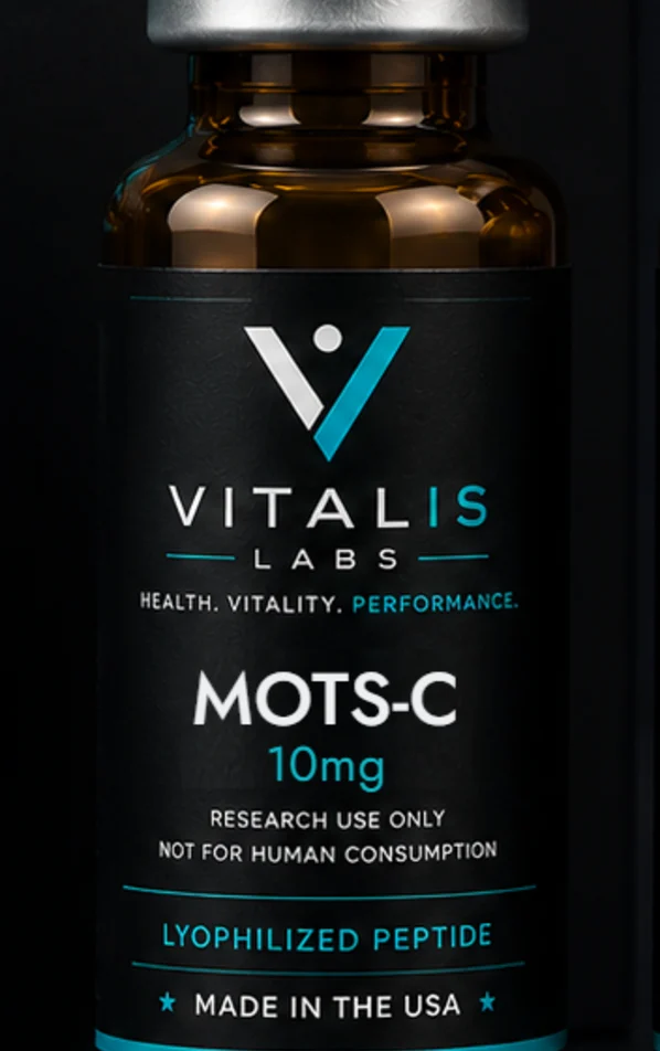 Vitalis Labs vial labelled MOTS-C, 10 mg.