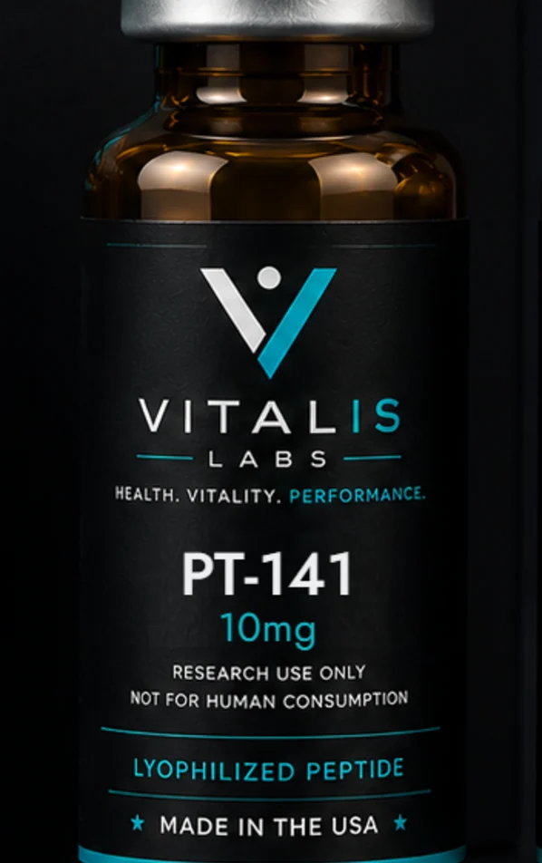 Vitalis Labs vial labelled PT-141, 10 mg.