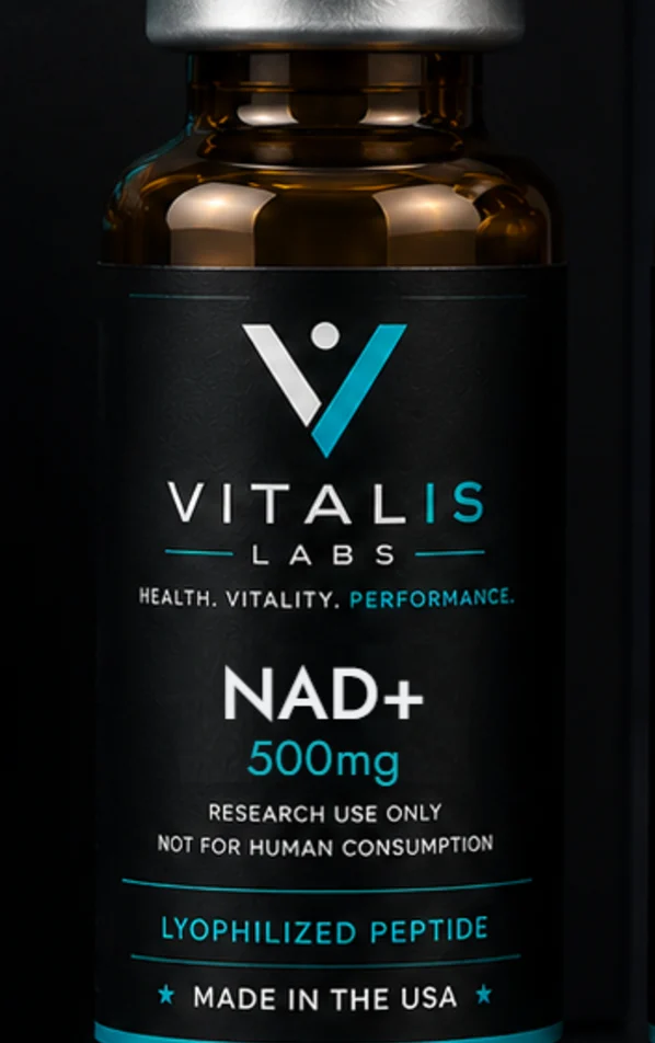 Vitalis Labs vial labelled NAD+, 500 mg.