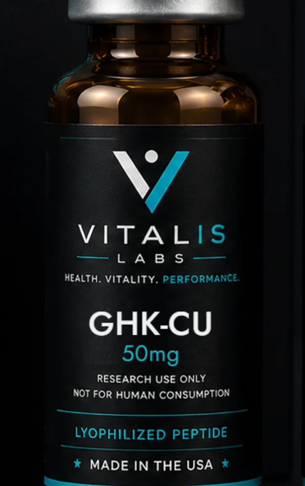 Vitalis Labs vial labelled GHK-CU, 50 mg.